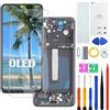 H&LYCYJ Display per Samsung Galaxy S21 FE 5G OLED G990B G990B/DS G990U LCD schermo di ricambio (nero con cornice, supporto di impronte digitali