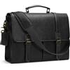 RAINSMORE Borsa Porta PC 15.6 Pollici Lavoro Uomo Ufficio in Pelle PU a Tracolla Documenti Computer Portatile Impermeabile