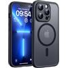 TOCOL Cover Magnetica per iPhone 13 Pro Max 6,7 Pollic, Compatibile con MagSafe, Protezione Fotocamera Integrata, Custodia Antiurto Traslucida Opaca, Nero