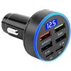 Lueden Caricabatteria da auto 6 in 1 super veloce adattatore accendisigari presa USB C caricabatterie per auto veloce 300 w ricarica rapida multi-porte carica con display a LED per smartphone iPhone Samsung