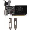 Elprico Grafica di Gioco a 64 Bit da 1 GB, Supporto VGA DVI HD Multimedia Interface, PCI Express 1.1 X16 Scheda Video del Computer con Fan