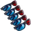 wiianoxd 5 x occhiali anaglifi dimensionali per visione 3D rosso e blu per TV, film, giochi, DVD
