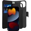 Puro Custodia a libro, 2 in1; cover rimovibile; in ecopelle compatibile con iPhone 13 mini chiusura magnetica; 3 tasche per carte nero
