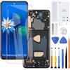 H&LYCYJ Display per Samsung Galaxy S21 Plus 5G TFT G996B G996B/DS G996U - Kit di ricambio per schermo LCD (nero con cornice, senza impronte digitali