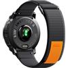 NotoCity Cinturino per Garmin Instinct/Instinct 2/Instinct 3 Solar 45mm, 22mm Sportivo in Nylon Cinturino per Garmin Instinct Tactical/Crossover/2 Camo/3 AMOLED/Solar Tactical/E 45mm(Nero Grigio)