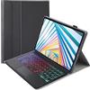 SCIMIN Custodia per tastiera per Lenovo Tab M10 Gen 3 (TB-328FU/TB-328XU), custodia a libro con tastiera Bluetooth wireless | Tastiera retroilluminata | Touch Mouse