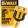 DEWALT Adattatore per caricabatterie da auto USB + USB C, caricatore USB per accendisigari da 49,5 W, caricabatterie da auto PPS 30 W Quick Charge 3.0 ricarica rapida per iPhone 15/15 Plus/15 Pro/15
