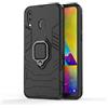 MHHQ Custodia For Galaxy M20, 2 in 1 Armour stile resistente Hybrid Dual Layer Armatura Defender PC + TPU Case Cover con supporto magnetico per auto per Samsung Galaxy M20 -All Black