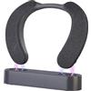 auvisio KH-530 amplificatore TV wireless con altoparlante da collo, DSP, 3 profili, HDMI ARC/eARC/CEC, Toslink, AUX