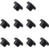 Futheda 10 Pezzi 6.35mm Silicone Anti Polvere Tappi Presa Copertura, Antipolvere Anti Polvere Spina Tappo Accessori per Amplificatore Dvd Karaoke Nero