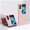 EASSGU Custodia in Silicone Adatta per OPPO Find N2 Flip (6.8 Inches), PC Cover per Telefono Resistente Alla Caduta e Ai Graffi - Rosa