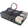 WEIYIXING Raspberry Pi 3B Custodia Aolly in alluminio, Raspberry Pi 3 Modello B+ Custodia di raffreddamento passivo con doppia ventola di raffreddamento