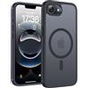 TOCOL Cover Magnetica per iPhone 16e 6,1 Pollic, Compatibile con MagSafe, Custodia Antiurto Traslucida Opaca, Nero