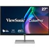 ViewSonic ColorPro VP2766-2K Monitor 27 2K QHD, convalida Pantone, Delta E<2, 100% sRGB, 90W USB-C, 120Hz, Monitor creativo per progettazione grafica e editing video, ergonomico, TUV Flicker Free