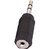 REY Adattatore da jack femmina da 2,5 mm a jack maschio da 3,5 mm, Nero