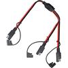 Liwinting Cavo di Prolunga SAE Y Splitter da 1 a 2 Cavo di Prolunga SAE Cavo Fotovoltaico per Celle Solari Cavo di Prolunga Maschio a Femmina Bullet SAE One Point Two 14AWG 60 cm