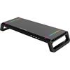 STOBOK Supporto per Computer Portatile Nero in Plastica con Luci RGB, Rialzo Ergonomico per Scrivania, Riduce la Tensione al Collo, Design Semplice e Pratico per Scuola e Ufficio