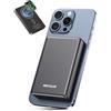 MEIYULIN Power Bank Solid-State per Magsafe,Ultra Slim Power Bank 10000 mAh, 15 W, ricarica rapida PD 20 W, senza fili, per iPhone 17/16/15/14/13/12 Pro Max