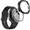kwmobile 2x Custodia Rigida Smartwatch Compatibile con Samsung Galaxy Watch 8 (44mm) Cover - Case Vetro Temperato Orologio Fitness - trasparente/nero
