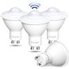 Lamptobe 5W GU10 Lampadine con Sensore di Movimento, Bianco Freddo 6000K Non-Dimmerabile Auto On/Off Lampadina LED PIR Esterno Interno per Garage, Corridoio, Patio(4-Unità)