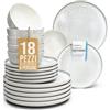PURE LIVING INTERIOR DESIGN Set di 6 Piatti Fondi Moderni della Serie Ibiza, Eleganti Piatti per Pasta e Zuppe, Design Stiloso - Servizio Piatti per 6 Persone in Steingut - Pure Living Turchese