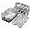 KEILEOHO Lunch Box in Acciaio Inox 304, Porta Pranzo 2000 ml, Schiscetta 2 Scomparti, 22 x 15,5 x 9 cm, per Adulti, Ufficio e Picnic