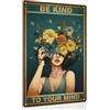 ALKB Targa in metallo vintage con scritta Be Kind to Your Mind, regalo per donne, ufficio, camera da letto, decorazione da parete, 20 x 30 cm