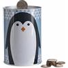 Premier Housewares - Parker Il Pinguino Denaro, Metallo, Blu, 10 x 10 x 15 cm
