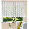 Gardinenbox Store Jacquard Mainz Nastro Arricciato Universale, Bianco, Motivo Floreale, Trasparente, per Tenda Soggiorno, 13144, Tessuto, HxB 145x300 cm