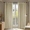 Deconovo Tende Oscuranti per interni 2 Pezzi 140x290 CM, Tende Camera da Letto Moderne Termiche Isolanti, con Passanti, Beige Scuro