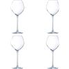 Luminarc Grand Chais - Scatola 4 calici in vetro da 35 cl in vetro, adatto per frigorifero, non adatto a microonde, ecologico