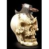 Teschio Totenkopf Con Ascia Skull Figurina Halloween Deko Gotico