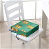 Surwin Rialzo da Sedia per Bambini Rialzo Sedia Bambini Cuscino Rialzo Cuscino per Sedia Seggiolino Regolabile Lavabile Smontabile con 2 Cinghie per Sedia da Pranzo - 3D Leone (Tropicale,32x32x8cm)