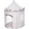 roba Tenda da Gioco - Little Stars - Casetta da Gioco in Tessuto - 105 x 135 cm - Telaio con Barre in Fibra di Vetro - Borsa Inclusa - Grigio