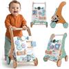 sun baby Carrello primi passi legno XXL, Gioco per bambini e bambini, Deambulatore Multifunzionale, per bambini da 12 a 36 mesi, rimo Compleanno Regalo 1 2 Anno (Bianco)