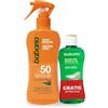 Babaria - Spray Solare Protettivo SPF50 con Aloe Vera + Doposole Effetto Ghiaccio | Protezione Alta UVA/UVB | Facile Applicazione | Resistente all'Acqua | Coral Friendly | Vegano | 200 ml + 100 ml