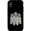 Cool 3 Hip Hop Trio Street Gold Chain Fu Custodia per iPhone X/XS St Bernard Dog Rap Old School Retro Streetwear anni '80 '90 Tre