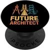 Civil Engineer Vintage Bridge Builder Dr Futuro Architetto Divertente Detto Studente di Architettura PopSockets PopGrip Adesivo