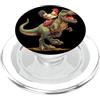 Dinosaur Chicken Outfit Divertente pollo con dinosauro Ride Costume PopSockets PopGrip per MagSafe