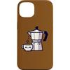 Kawaiicore Custodia per iPhone 13 Carino Caffè Italiano Moka Kawaii Cottagecore Estetica