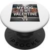 Akita Puppy Lover PS Il mio cane è il mio amante dei cani di San Valentino Akita Street Graffiti PopSockets PopGrip Adesivo