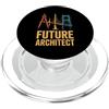 Civil Engineer Vintage Bridge Builder Dr Futuro Architetto Divertente Detto Studente di Architettura PopSockets PopGrip per MagSafe