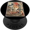 Shiba Ramen Ukiyo-e Artwear Carino Shiba Inu Cane Mangiare Ramen Great Wave Ukiyo-e Art PopSockets PopGrip Adesivo