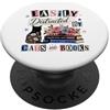 Feline & Fiction Finds Facilmente distratto da gatti e libri Reader Feline PopSockets PopGrip Adesivo