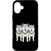 Cool 3 Hip Hop Trio Street Gold Chain Fu Custodia per iPhone 16 Plus Shiba Inu Dog Rap Old School Retro Streetwear 80s 90s Tre