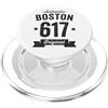Vintage Area Code Pride Tees 617 Boston Codice Area Vintage Retro Distressed Autentico PopSockets PopGrip per MagSafe