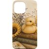 Duckling Book Garden Custodia per iPhone 13 Pro Max Anatroccolo Girasole Libri Floreale Vintage Natura