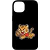 tiger rugby fierce mascot diving cartoon Custodia per iPhone 13 Tigre Rugby tuffo Cartone