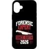True Crime Merch for Investigative Crime Custodia per iPhone 16 Plus Esperto forense dalla nascita 2026 Compleanno a tema True Crime