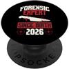 True Crime Merch for Investigative Crime Esperto forense dalla nascita 2026 Compleanno a tema True Crime PopSockets PopGrip Adesivo